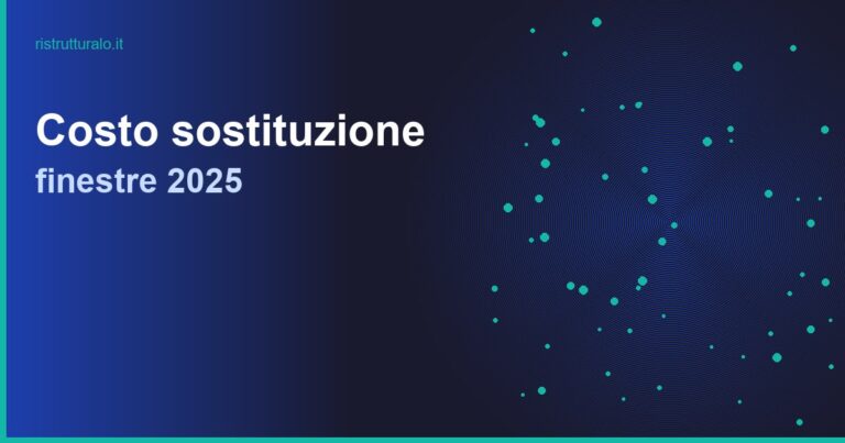 Costo sostituzione finestre e infissi 2025: prezzi, materiali e Ecobonus