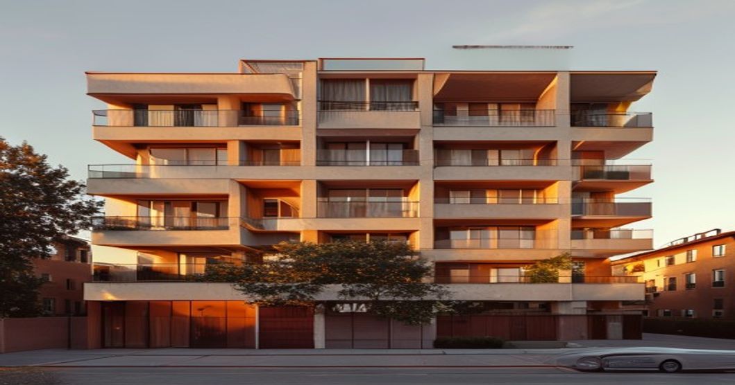 Stabile residenziale Firenze Novoli fine anni 60, architettura modernista