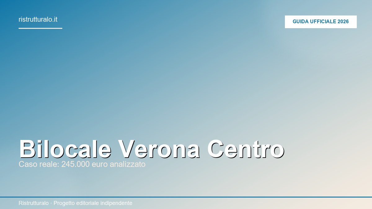 Bilocale Verona centro: palazzo storico veronese in pietra con balcone fiorito e finestre con archi