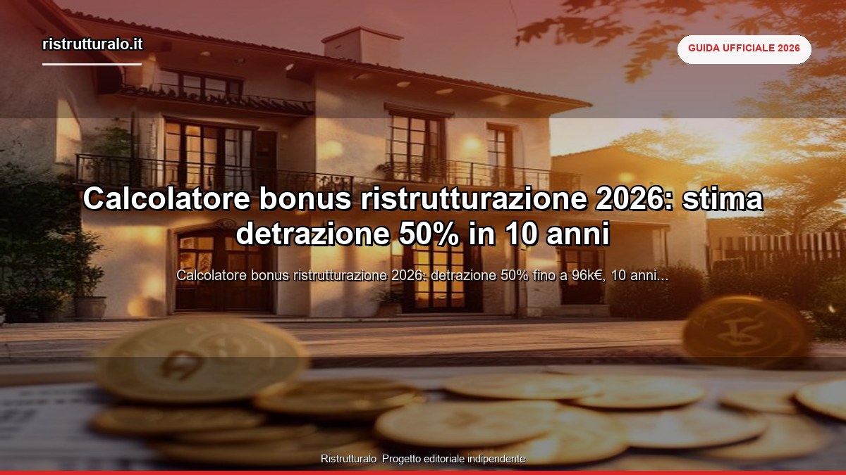 calcolatore bonus ristrutturazione