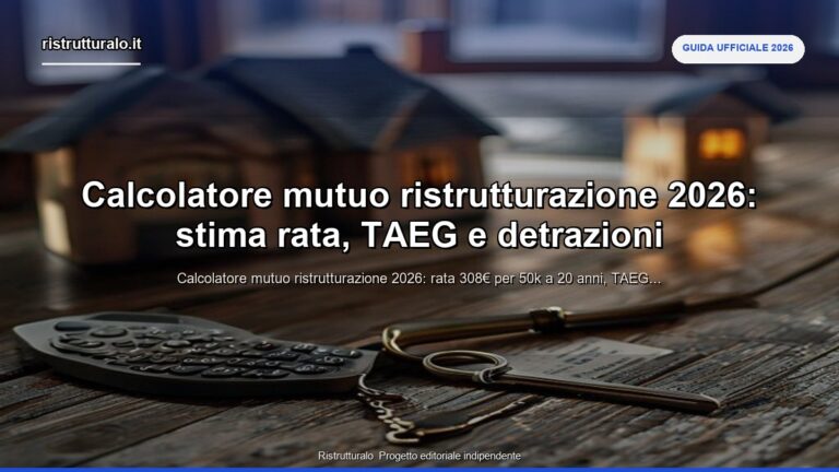 calcolatore mutuo ristrutturazione