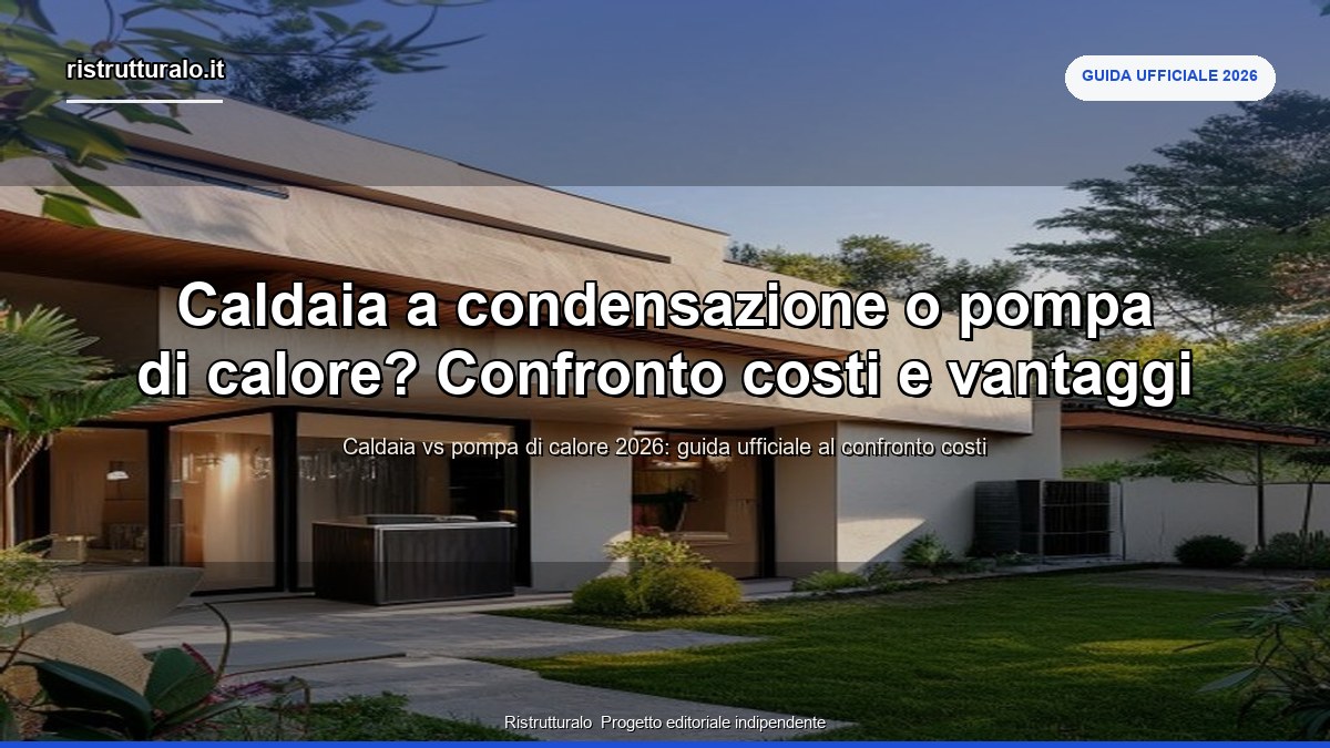 Caldaia a condensazione o pompa di calore? Confronto costi e vantaggi 2026