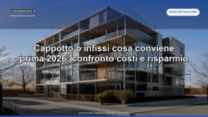 Cappotto o infissi cosa conviene prima 2026: confronto costi e risparmio
