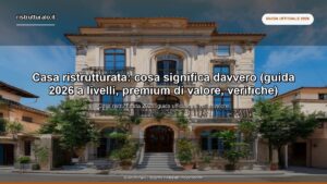 Casa ristrutturata: cosa significa davvero (guida 2026 a livelli, premium di valore, verifiche)