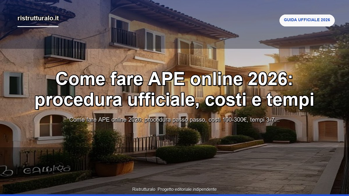 come fare ape online