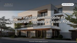 Come valutare immobile da ristrutturare 2026: formula + 5 step