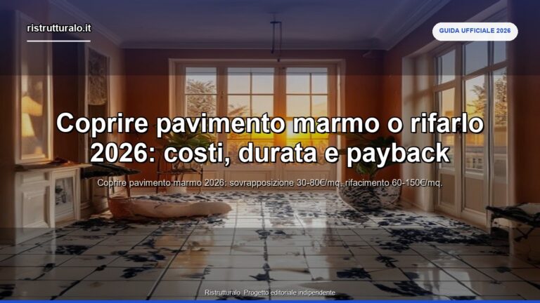 coprire pavimento marmo