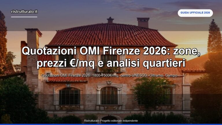 quotazioni omi firenze