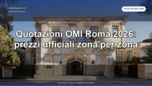 Quotazioni OMI Roma 2026: prezzi ufficiali zona per zona