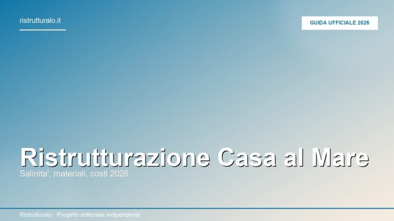 Ristrutturazione casa al mare: villetta vista mare con infissi in alluminio anodizzato e cappotto resistente a salinità