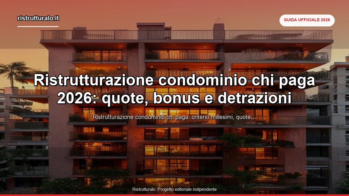 ristrutturazione condominio chi paga