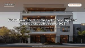 Ristrutturazione di primo livello: cosa significa e quando si applica (guida 2026)