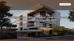 Ristrutturazione edilizia leggera: cosa comprende e quando si applica (guida 2026)