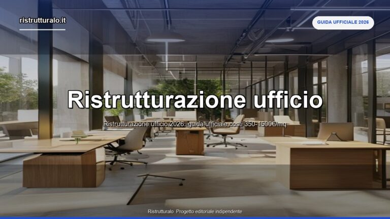 Ristrutturazione ufficio 2026: guida ufficiale, costi e iter pratiche