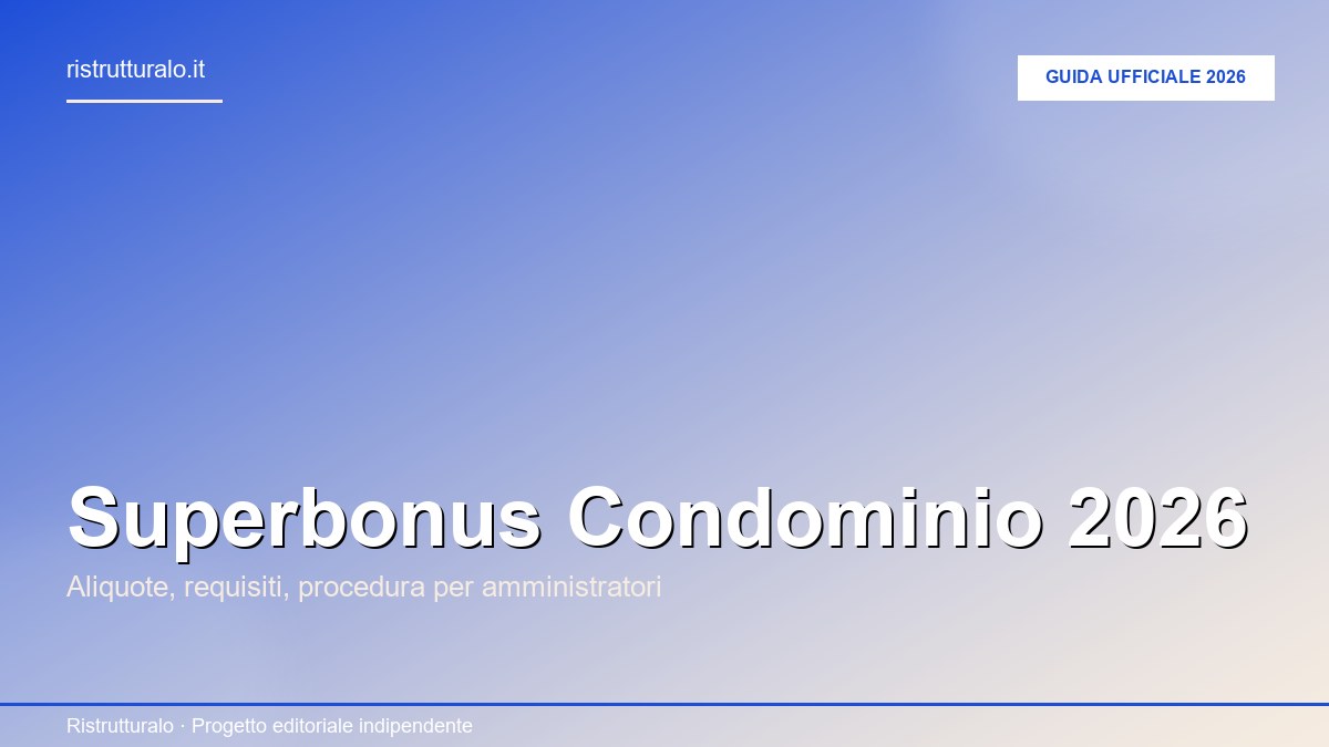 Superbonus condominio 2026: cantiere condominiale con cappotto termico in lavorazione e ponteggi