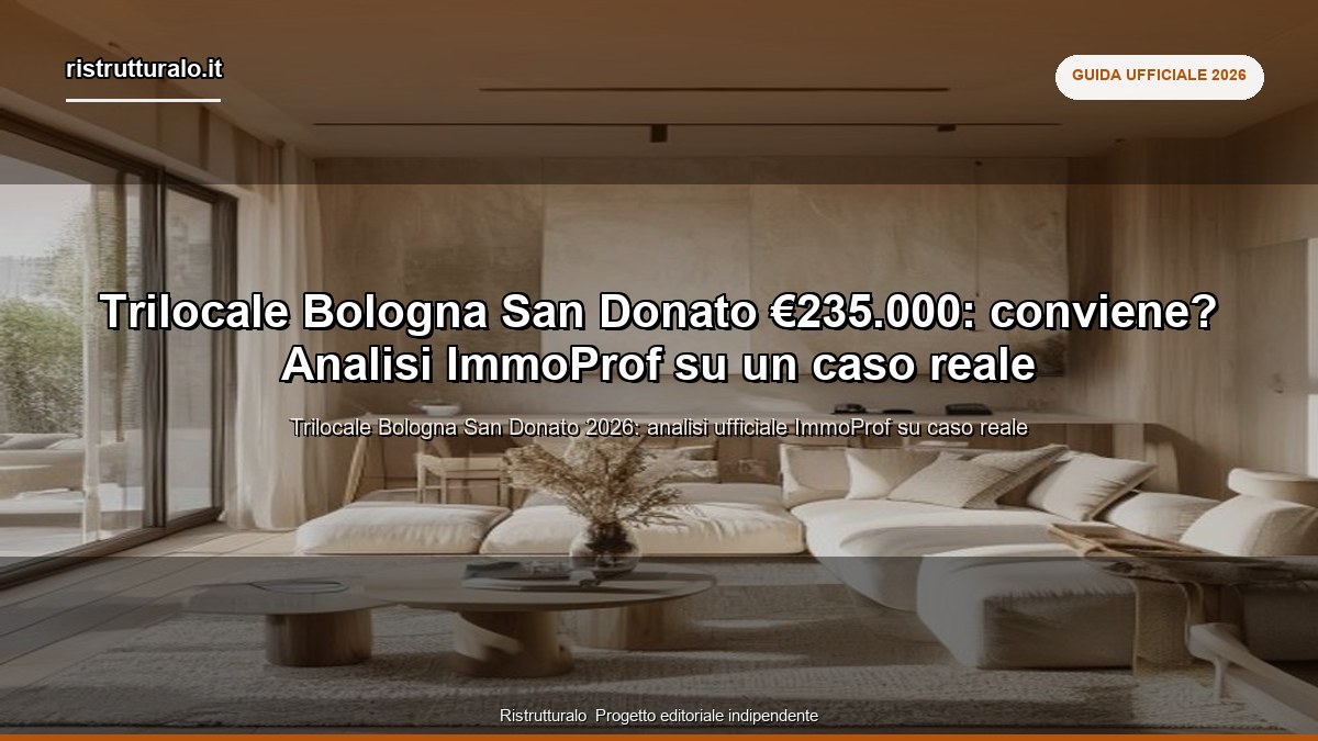 Trilocale Bologna San Donato 235.000 euro u2014 case study convenienza investimento