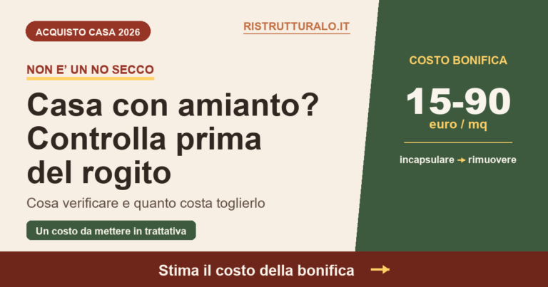 Casa con amianto: cosa controllare prima di comprare