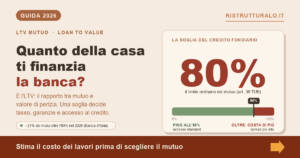 LTV mutuo (loan to value): cos’è e perché conta 2026
