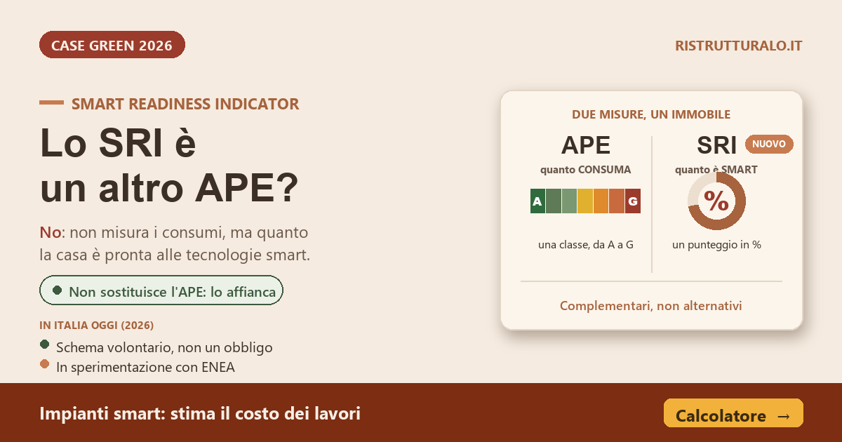 Smart Readiness Indicator (SRI): cos'è e come funziona 2026 — Ristrutturalo