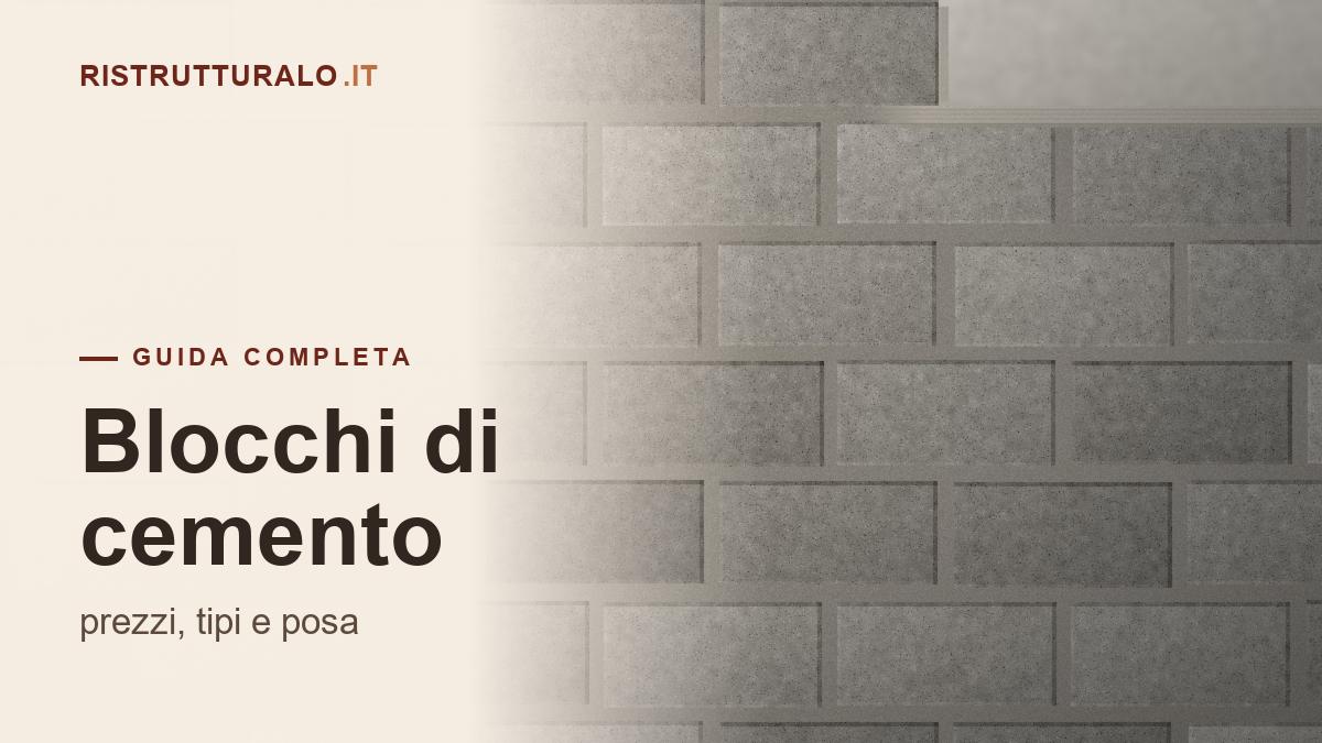 Muro in blocchi di cemento in costruzione durante una ristrutturazione