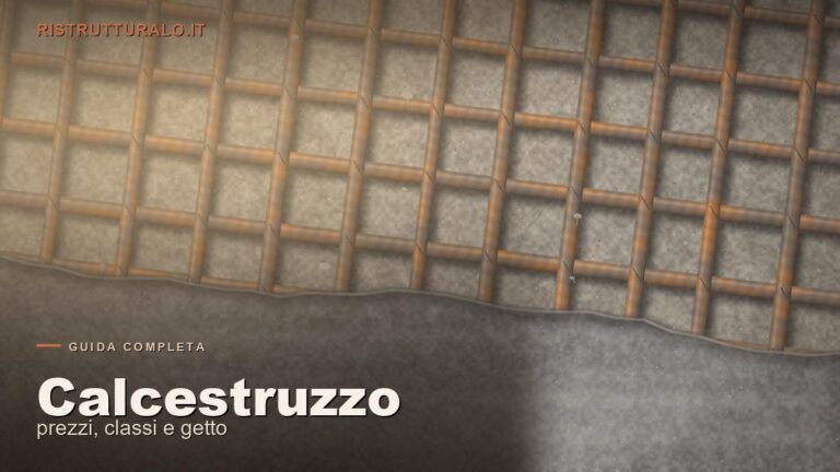 Getto di calcestruzzo con armatura in un cantiere di ristrutturazione