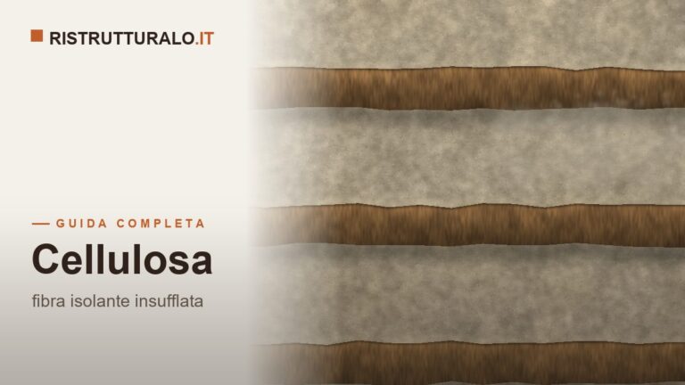 Isolamento in fibra di cellulosa insufflata in un sottotetto