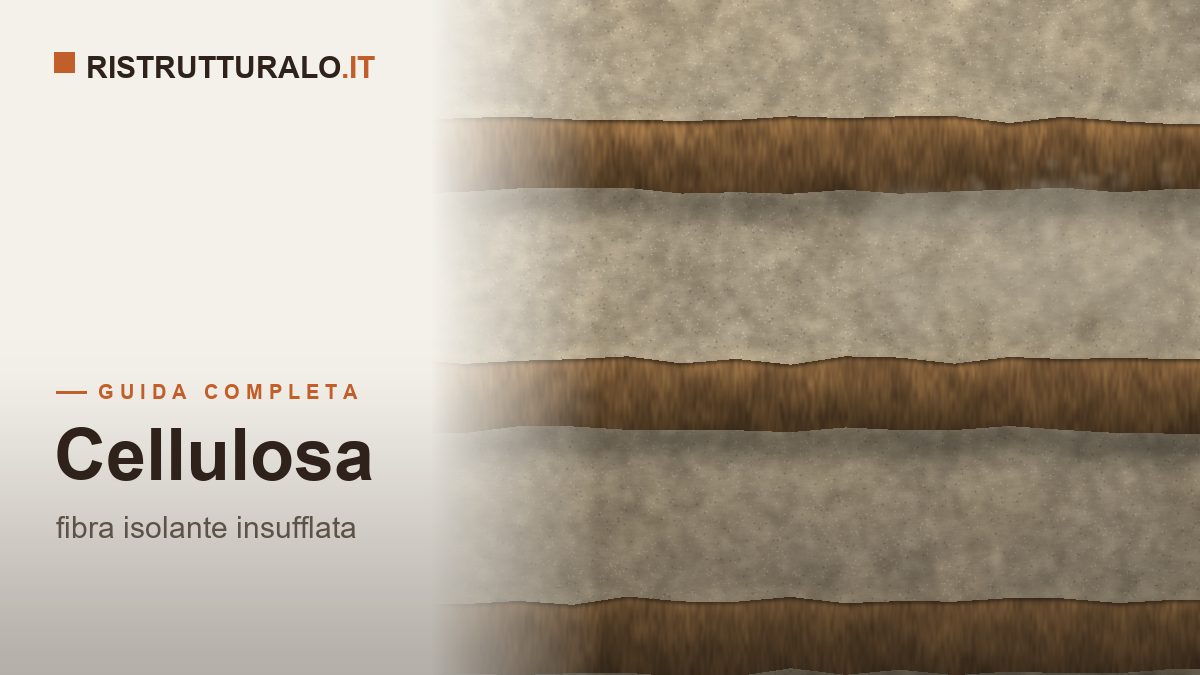 Isolamento in fibra di cellulosa insufflata in un sottotetto