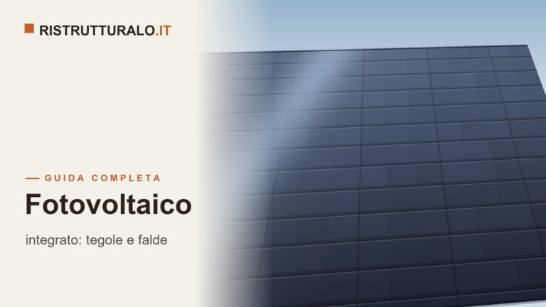 Copertura con fotovoltaico integrato nella falda del tetto