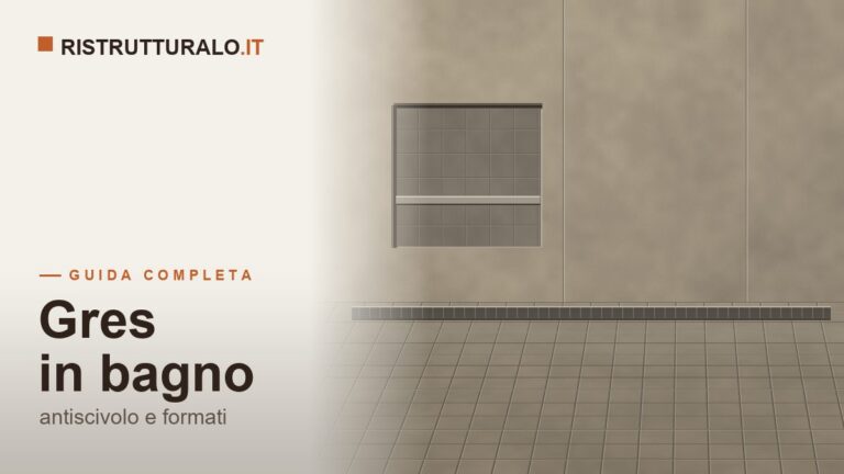 Pavimento e rivestimento in gres porcellanato in un bagno