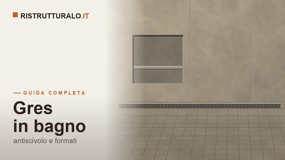 Pavimento e rivestimento in gres porcellanato in un bagno