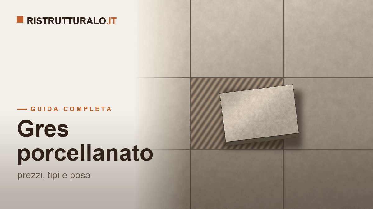Pavimento in gres porcellanato posato in un ambiente ristrutturato
