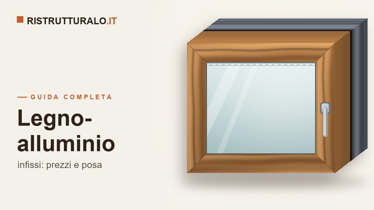Finestra in legno-alluminio installata durante una ristrutturazione