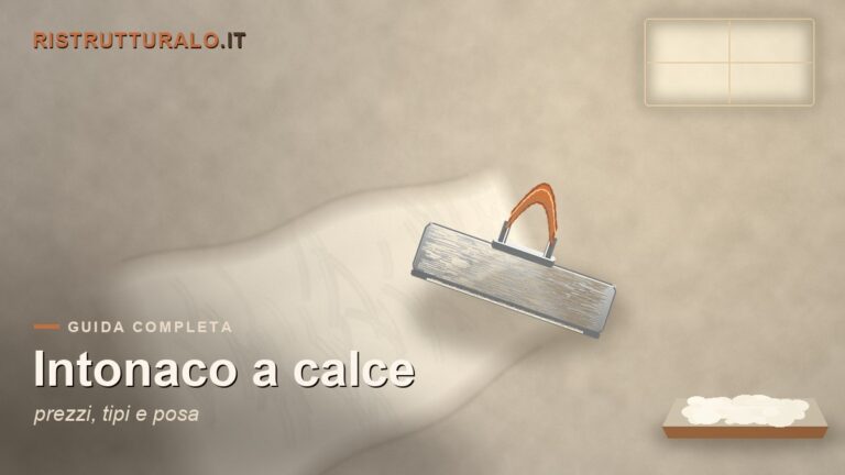Applicazione di intonaco a calce su una parete durante una ristrutturazione