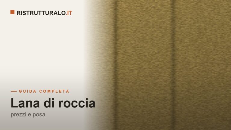 Pannelli di lana di roccia in posa durante una ristrutturazione