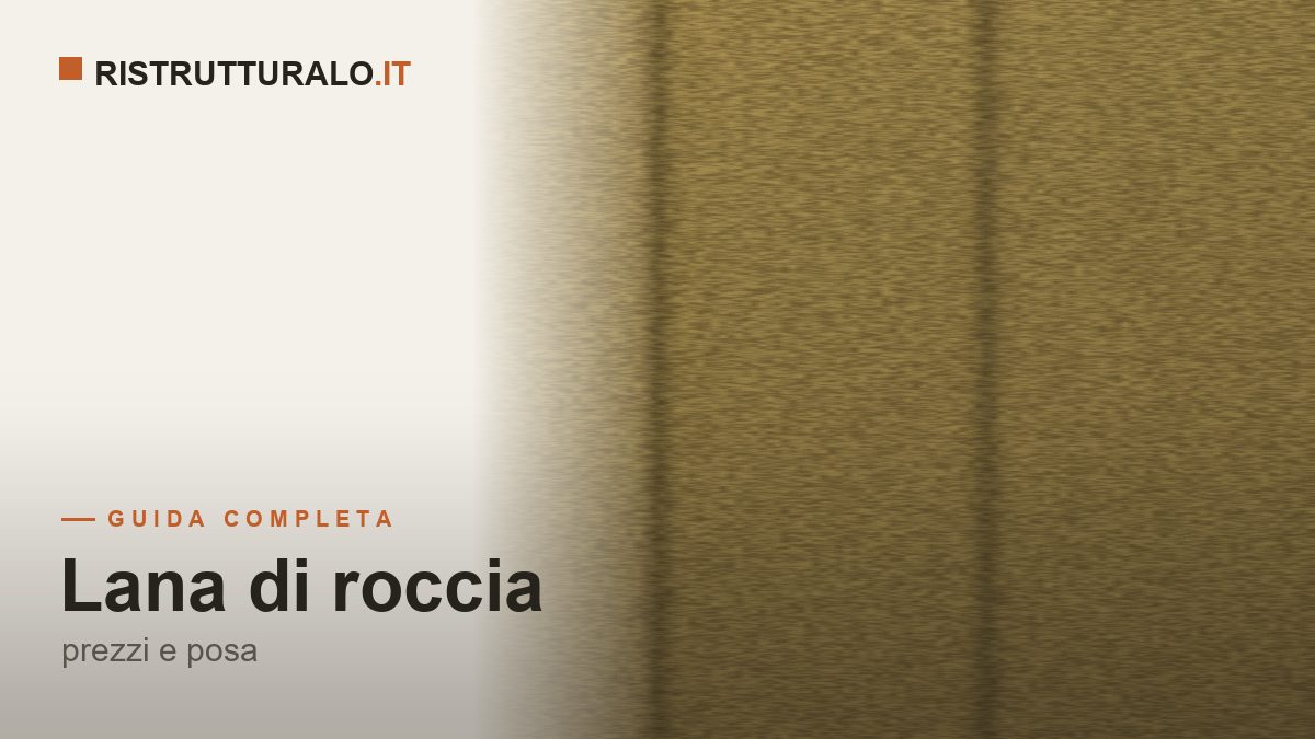 Pannelli di lana di roccia in posa durante una ristrutturazione