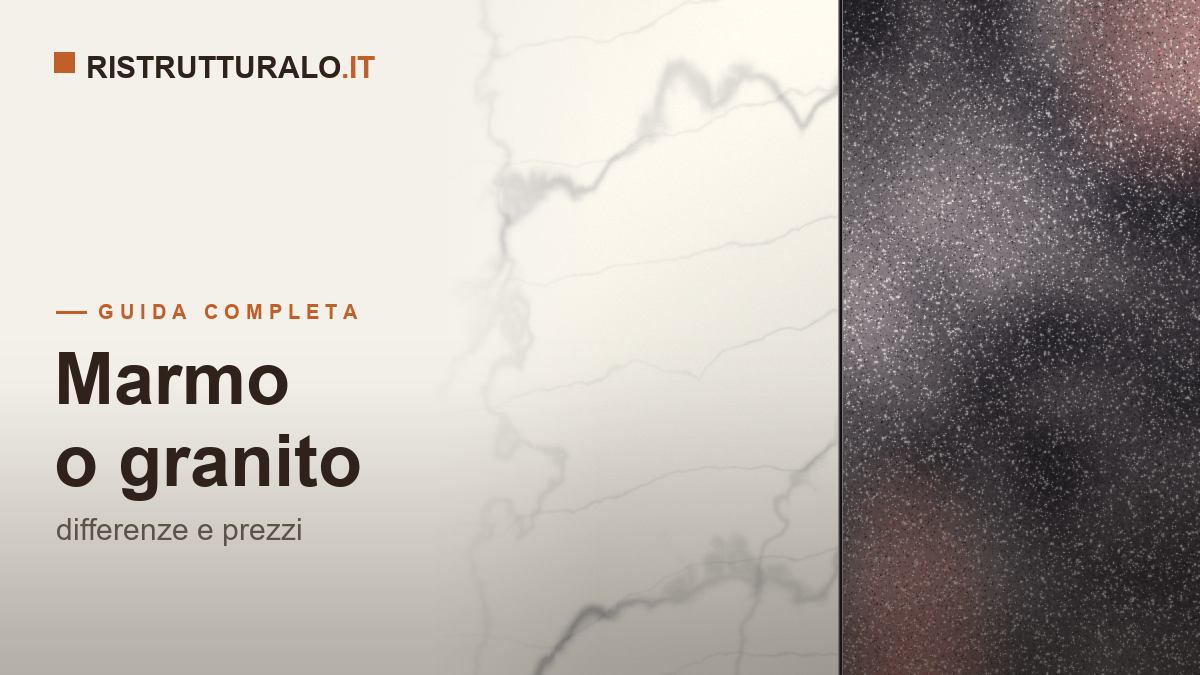 Superfici in marmo e granito a confronto