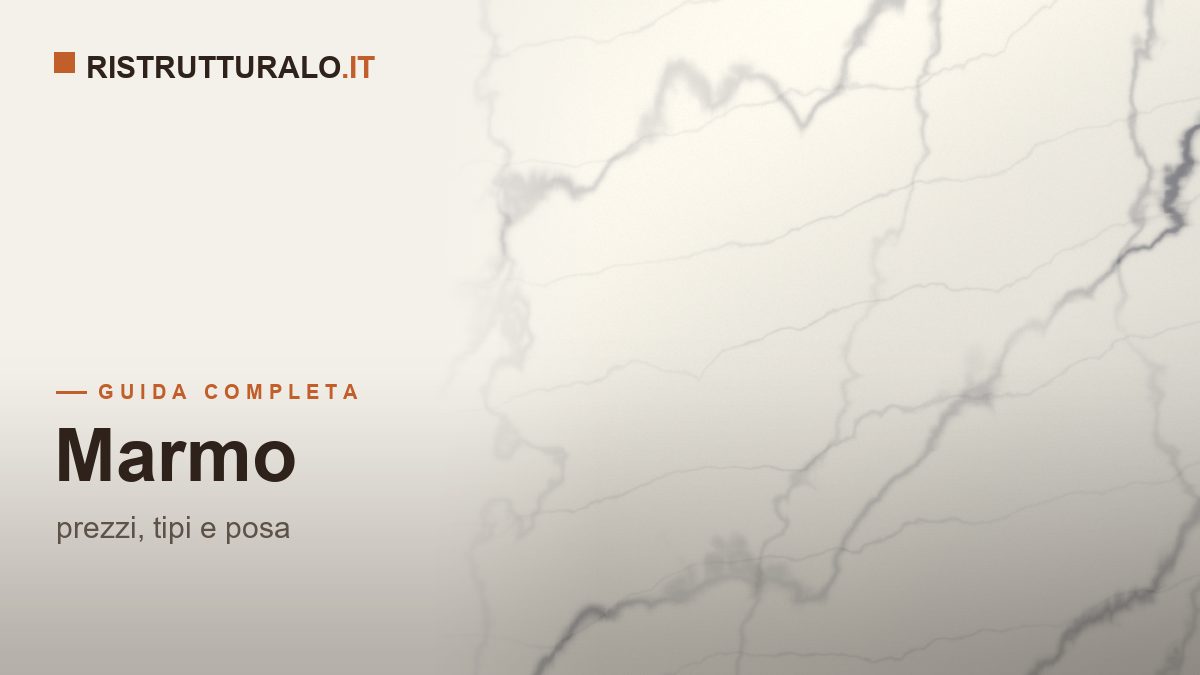 Pavimento e lastre in marmo in un ambiente ristrutturato