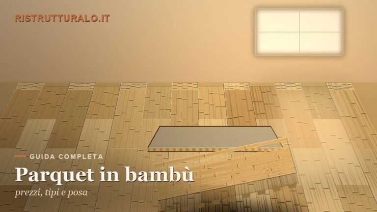Pavimento in parquet di bambù durante una ristrutturazione