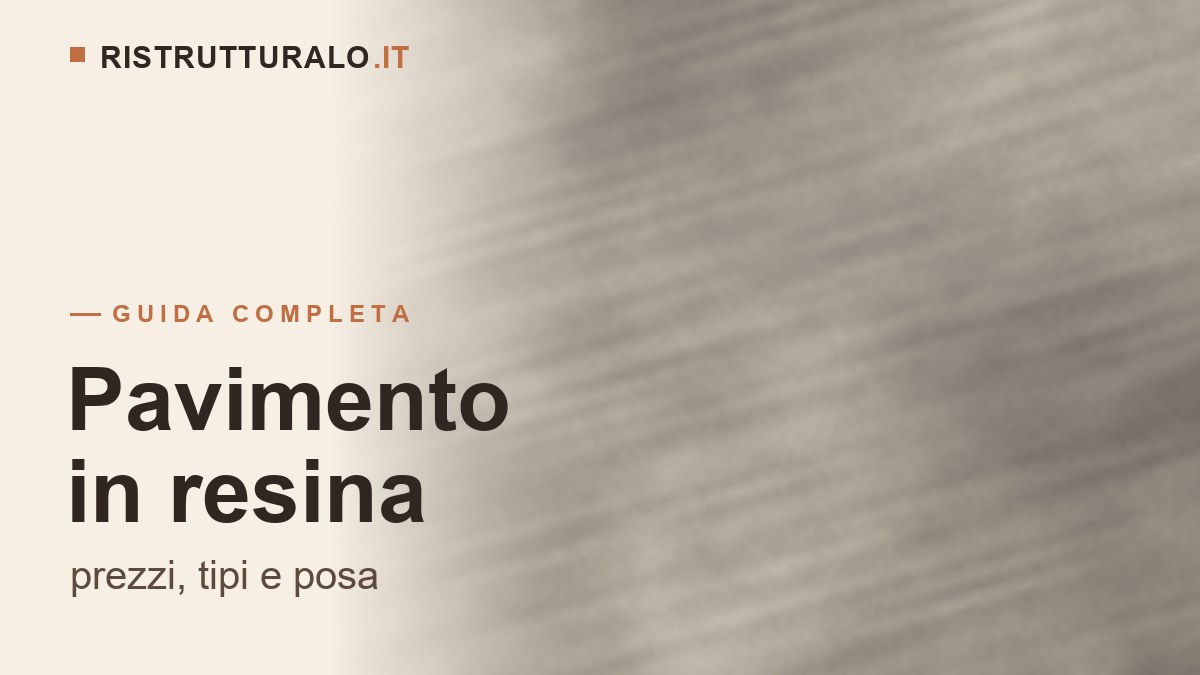 Pavimento in resina spatolata durante una ristrutturazione
