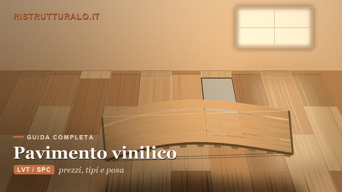 Posa di un pavimento vinilico effetto legno durante una ristrutturazione