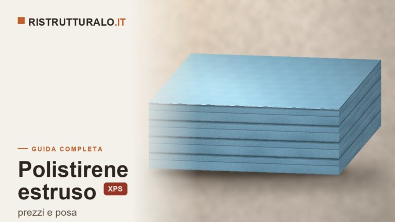 Pannelli di XPS in polistirene estruso in posa durante una ristrutturazione