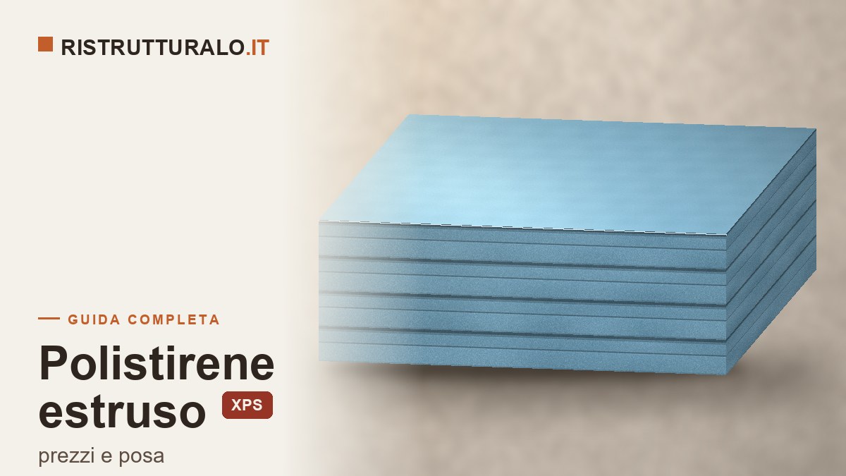 Pannelli di XPS in polistirene estruso in posa durante una ristrutturazione