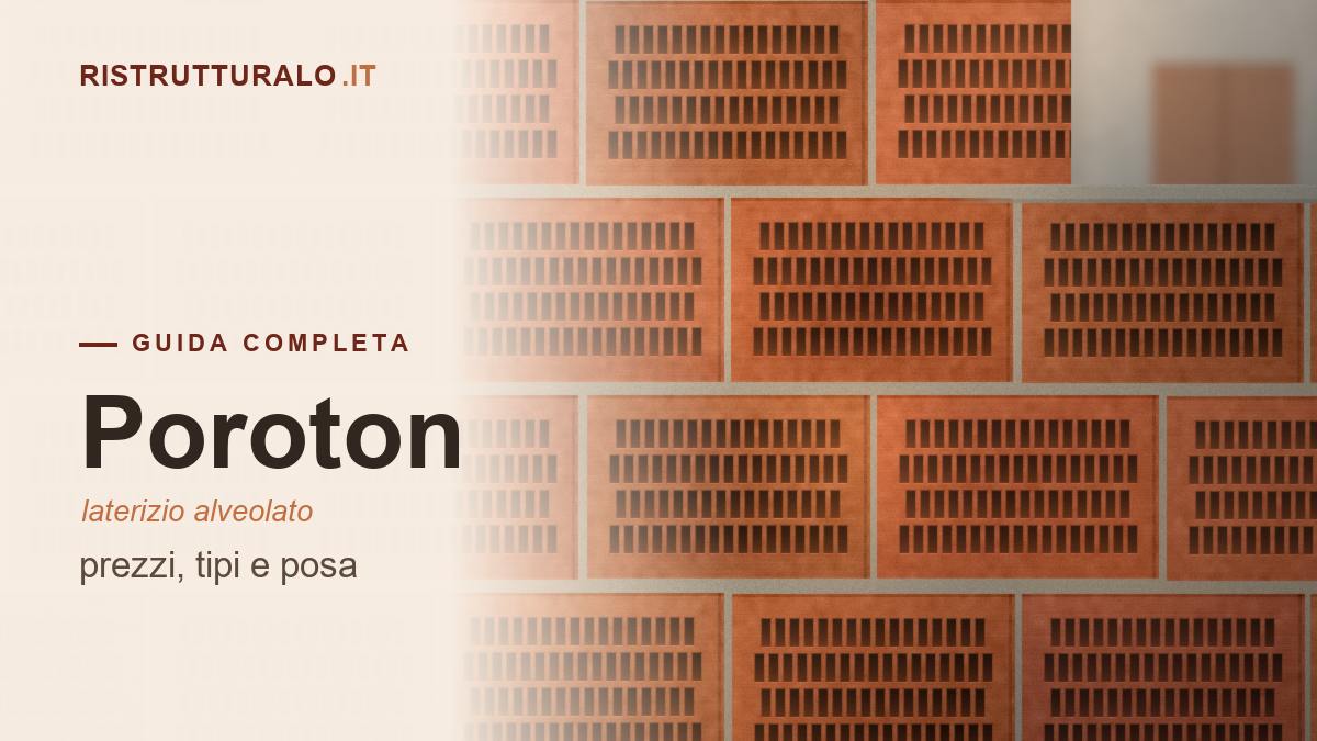 Muro in blocchi di Poroton alveolato in costruzione durante una ristrutturazione