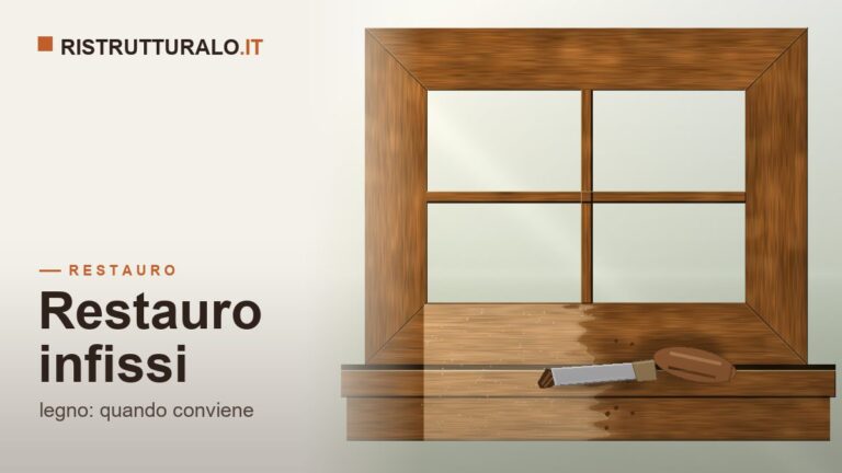 Restauro di una finestra in legno durante una ristrutturazione