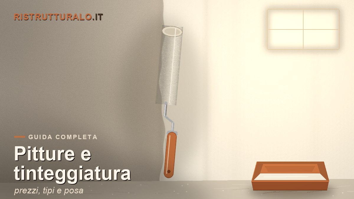Tinteggiatura di una parete con rullo durante una ristrutturazione