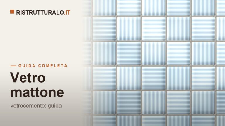 Parete in vetrocemento con mattoni di vetro translucidi