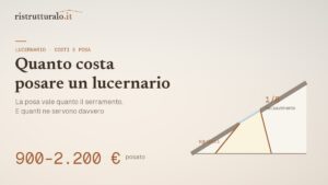 Lucernario: quanto costa posarlo, quanti ne servono e che permessi occorrono