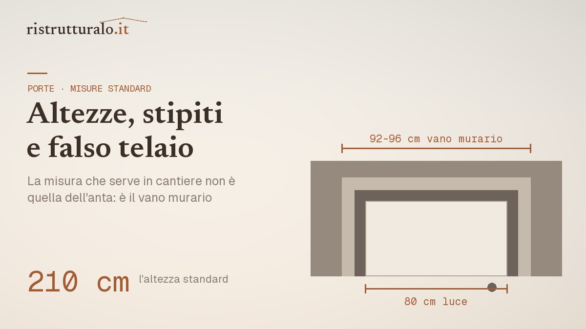 Misure delle porte interne prezzi 2026 guida Ristrutturalo