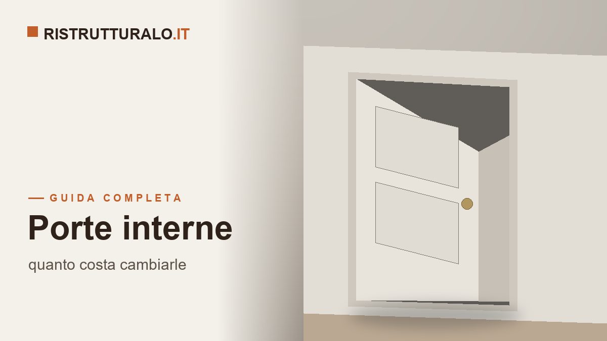 Porte interne prezzi 2026 guida Ristrutturalo