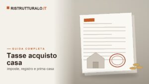 Tasse acquisto casa 2026: imposte prima e seconda casa, quanto si paga